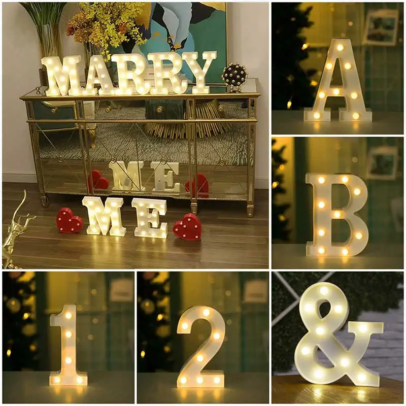 LED Alphabet Light Warm White Night Light Digital Light Creative Battery Light Wedding Birthday Christmas Party Home Decoration
LED Alphabet Light Warm White Night Light Digital Light Creative Battery Light Wedding Birthday Christmas Party Home Decoration