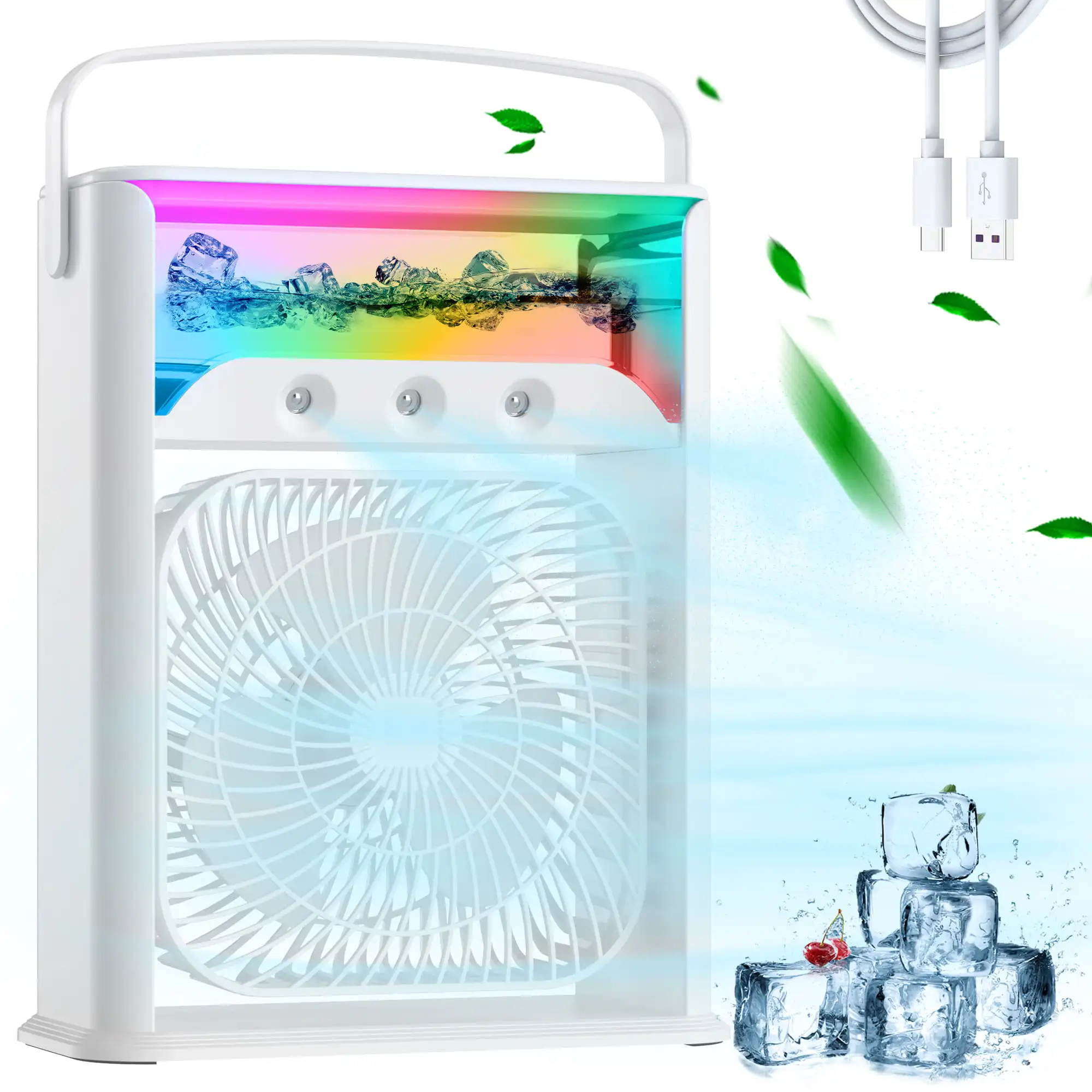 Air Conditioner Portable, Mini Portable Air Conditioner Quiet Desk Fan With Handle, Humidifier Misting Fan, Small Air Conditione
Air Conditioner Portable, Mini Portable Air Conditioner Quiet Desk Fan With Handle, Humidifier Misting Fan, Small Air Conditione