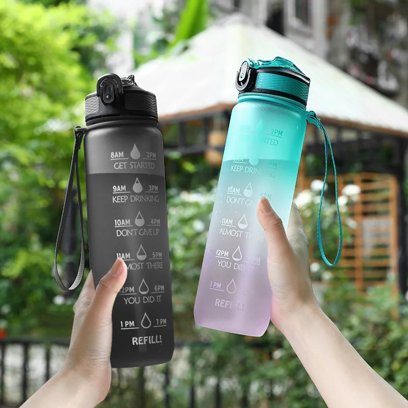 1000ML Gradient frosted plastic cup outdoor large capacity sports straw water cup time scale cup Sport Water Bottle Gym Jugs
1000ML Gradient frosted plastic cup outdoor large capacity sports straw water cup time scale cup Sport Water Bottle Gym Jugs