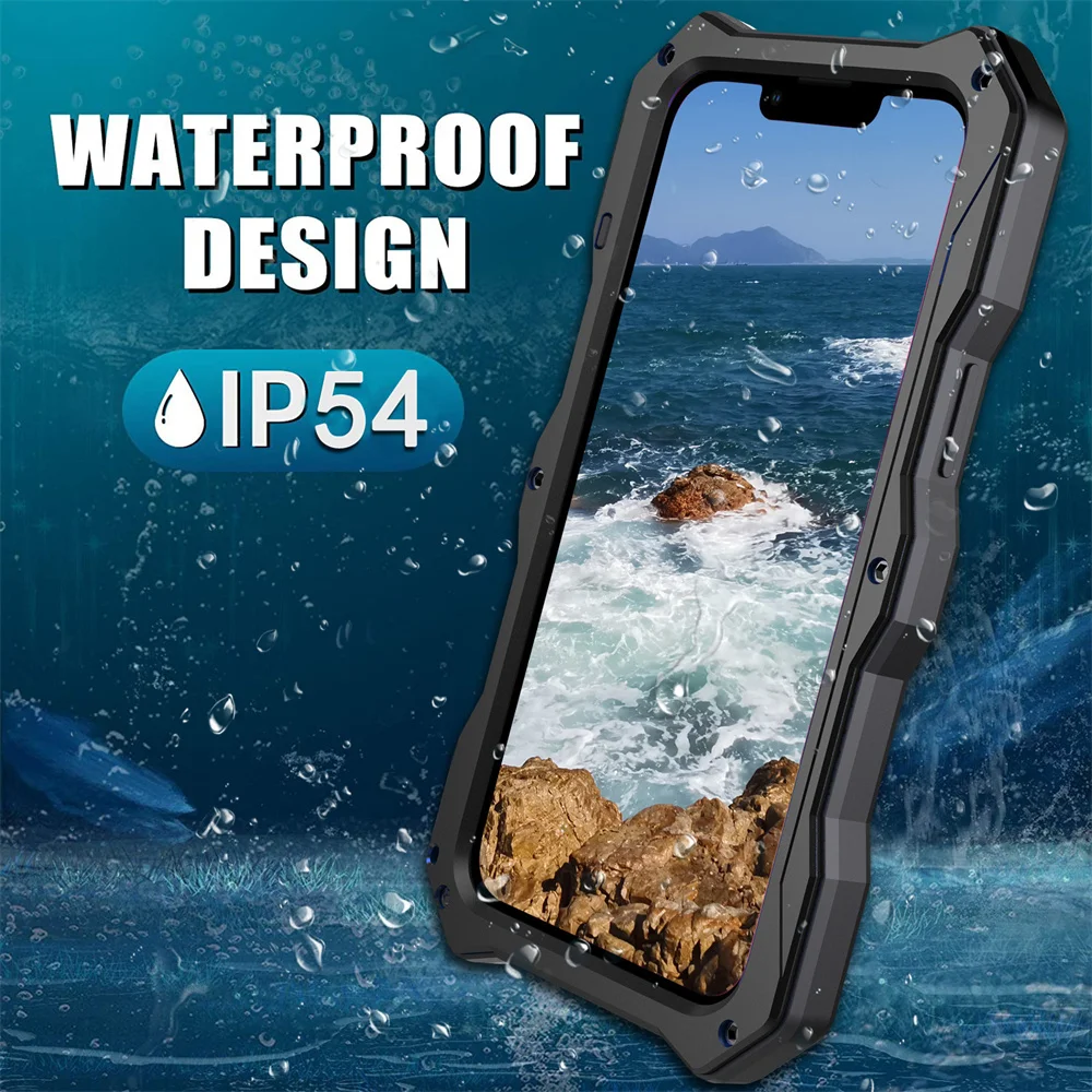 Metal waterproof diving case for iPhone 14 Apple 12pro11/13/XsMax/XR fashionable fall proof phone case with bracket
Metal waterproof diving case for iPhone 14 Apple 12pro11/13/XsMax/XR fashionable fall proof phone case with bracket