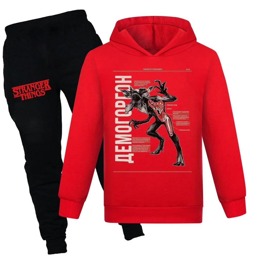 Boy Stranger Things 4 Set Cartoon Fashion Spring 2Piece Autumn Kids Hoodies Long Sleeve Sets Boutique Kids Clothing Boys Outfits
Boy Stranger Things 4 Set Cartoon Fashion Spring 2Piece Autumn Kids Hoodies Long Sleeve Sets Boutique Kids Clothing Boys Outfits
