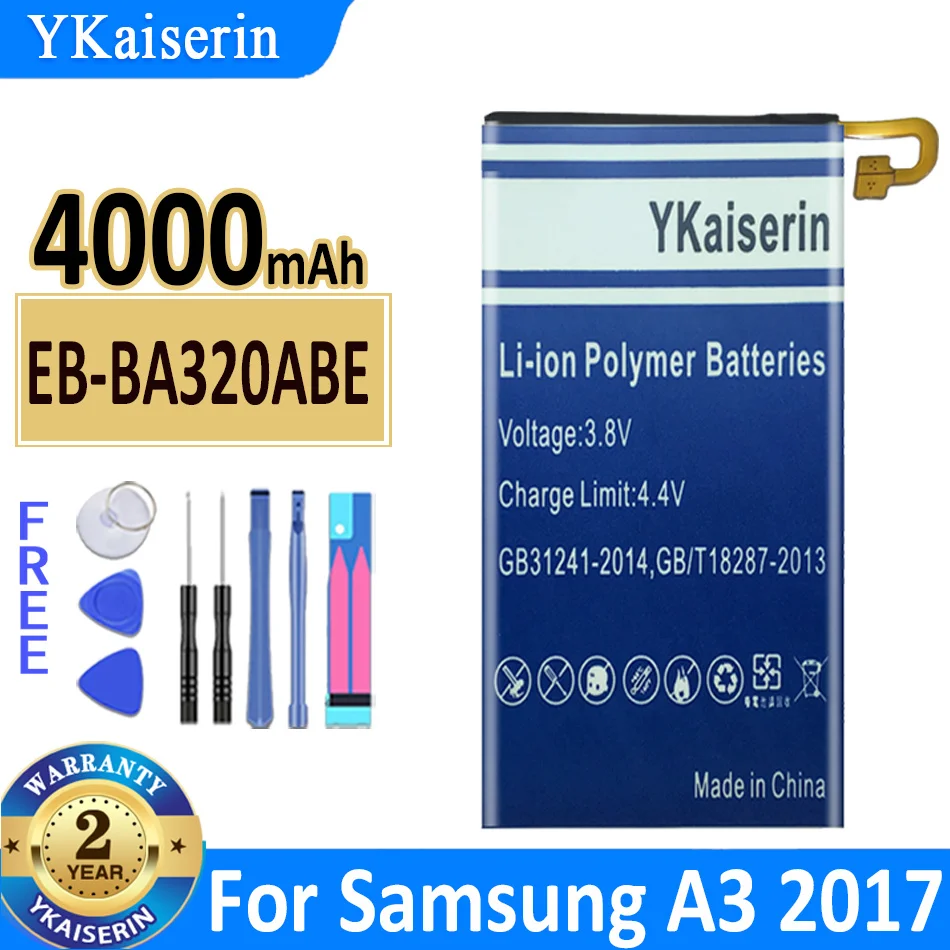 Аккумулятор ykaisсеребрин на 4000 мАч для Samsung Galaxy A3 2017 A320 A320F, аккумулятор большой емкости + номер отслеживания
Аккумулятор ykaisсеребрин на 4000 мАч для Samsung Galaxy A3 2017 A320 A320F, аккумулятор большой емкости + номер отслеживания