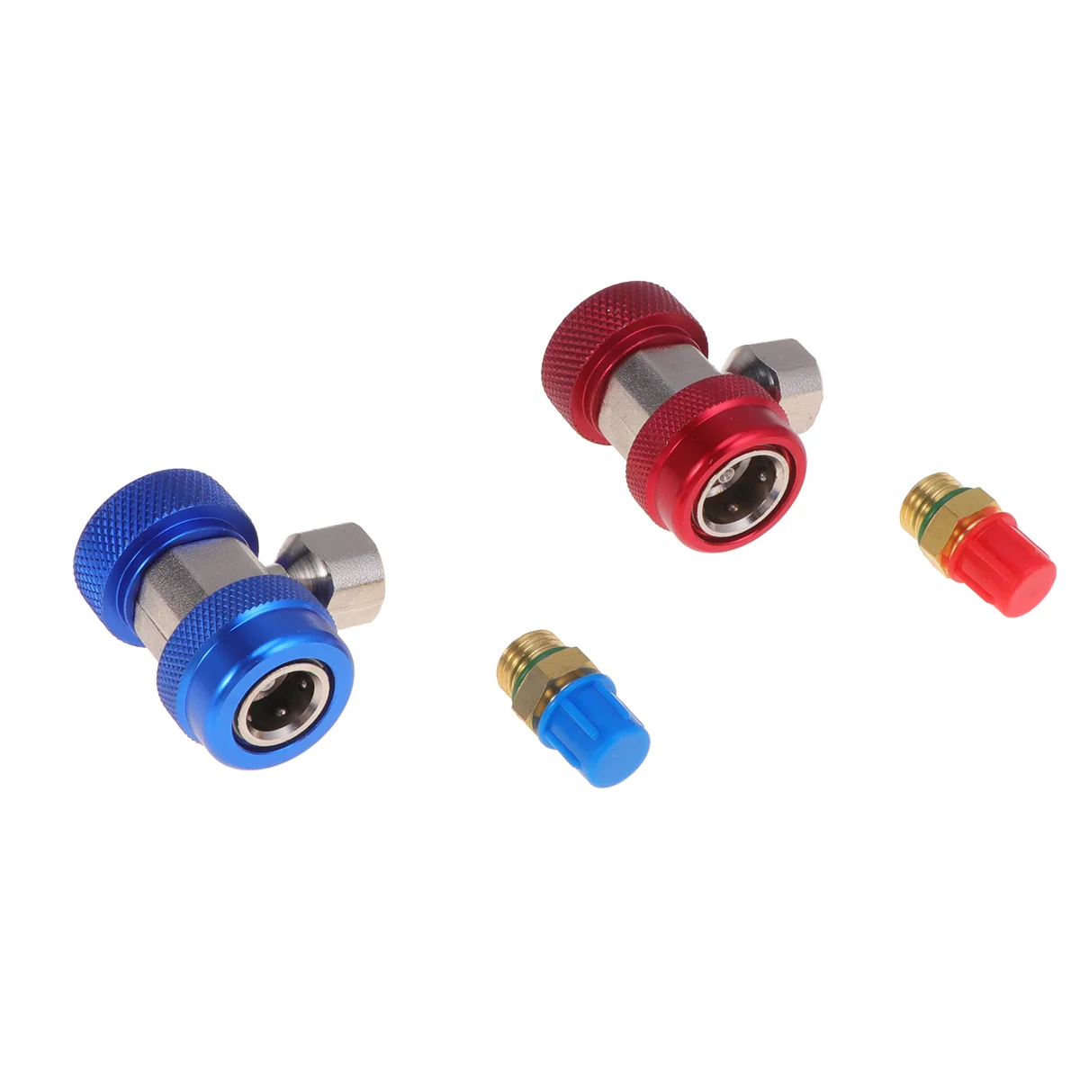 2pcs Manual Coupler Connector Adapter for Car A/C Refrigerant Charging Hose Auto Air Conditioning (Red and Blue) 
2pcs Manual Coupler Connector Adapter for Car A/C Refrigerant Charging Hose Auto Air Conditioning (Red and Blue)