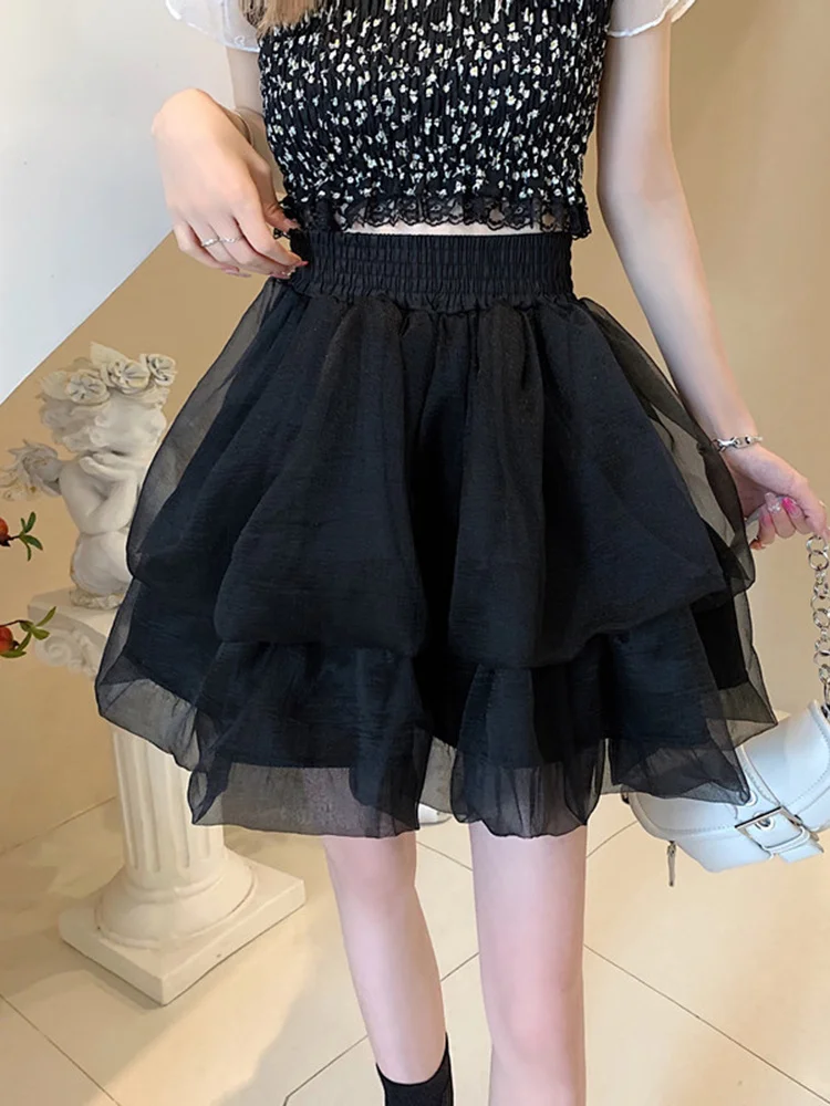 French Style Mesh New Woman Skirts Black White Blue Ball Gown Skirt E Girl Clothes 2022 Autumn New High Waist Short Skirts
French Style Mesh New Woman Skirts Black White Blue Ball Gown Skirt E Girl Clothes 2022 Autumn New High Waist Short Skirts
