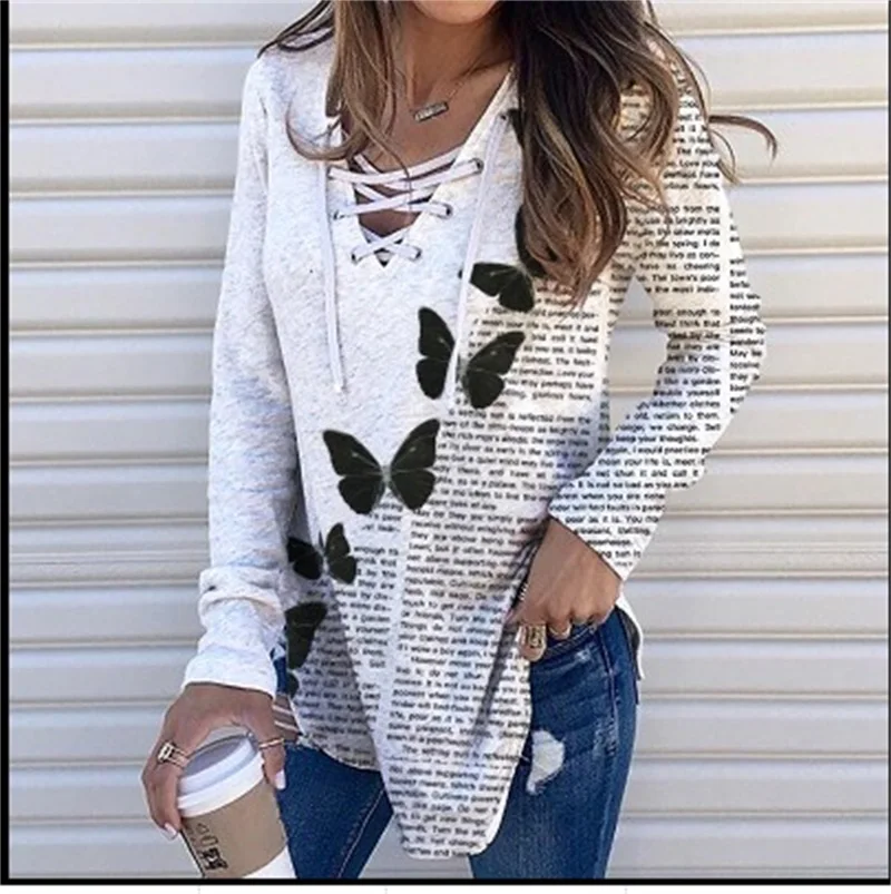 Y2K clothing, 2022 new fashion women's sweater, V-neck lace up sweater, fashion butterfly pattern sweatshirt, fashion products
Y2K clothing, 2022 new fashion women's sweater, V-neck lace up sweater, fashion butterfly pattern sweatshirt, fashion products