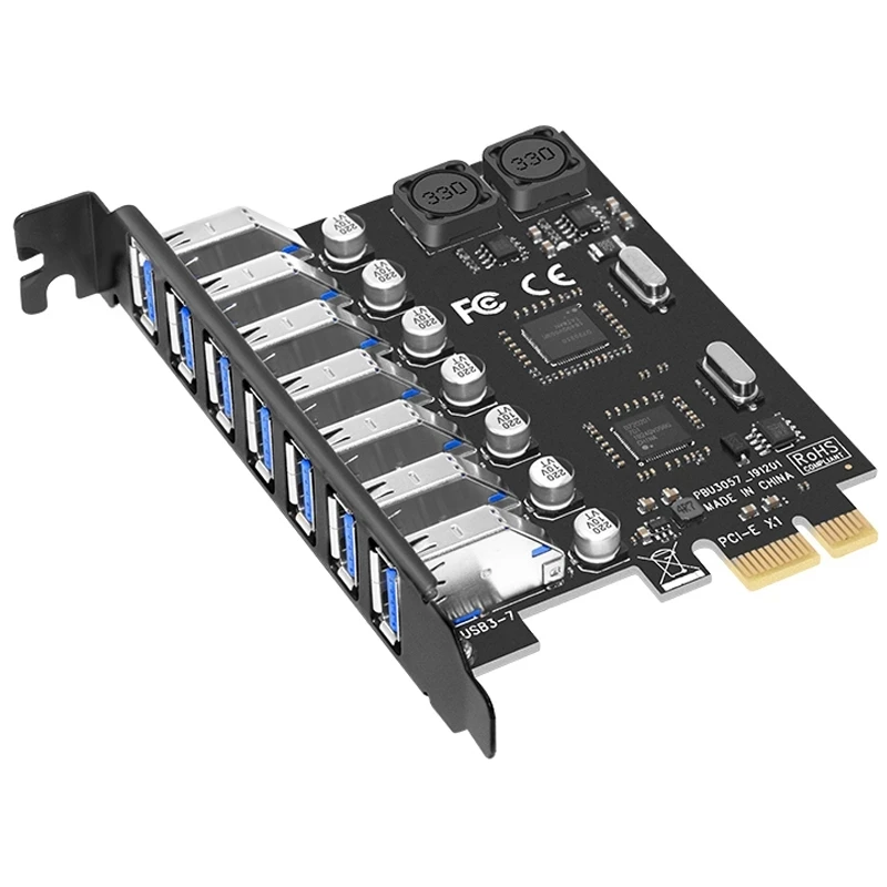 USB 3,0 PCI express адаптер PCI e на 7 портов USB 3 Расширенный адаптер карта USB3.0 PCIe PCI-e x1 преобразователь контроллера для настольного компьютера
USB 3,0 PCI express адаптер PCI e на 7 портов USB 3 Расширенный адаптер карта USB3.0 PCIe PCI-e x1 преобразователь контроллера для настольного компьютера