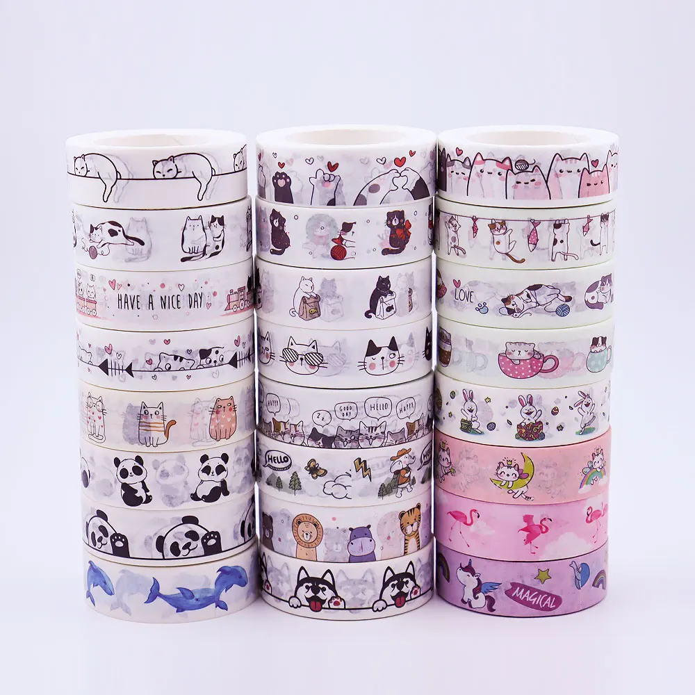 2022 NEW 100PCS/Lot Randomly or Leave message of pattern you want ! 15mm*10m Washi Tape set Kawaii Scrapbooking Masking Tapes
2022 NEW 100PCS/Lot Randomly or Leave message of pattern you want ! 15mm*10m Washi Tape set Kawaii Scrapbooking Masking Tapes