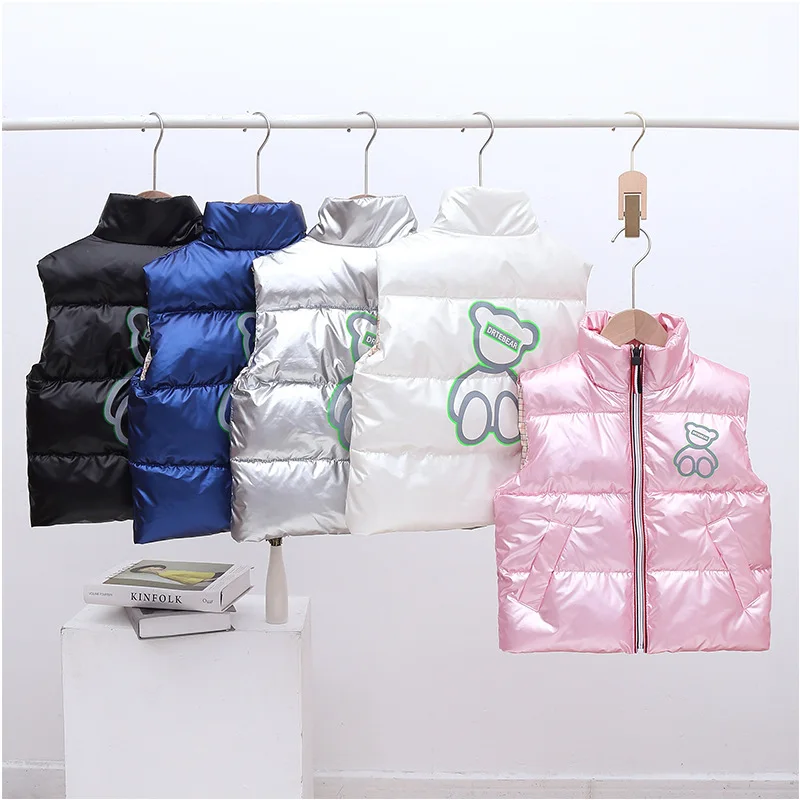 Fashion Girls Down Vest Autumn Children Clothing High Quality Waistcoat Kids Outerwear Warm Vest Boys Cartoon Bear Jackets Vest
Fashion Girls Down Vest Autumn Children Clothing High Quality Waistcoat Kids Outerwear Warm Vest Boys Cartoon Bear Jackets Vest