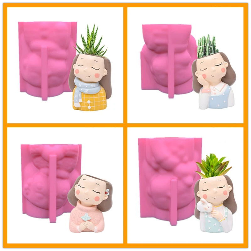 Gentle Girl Pen Holder Flowerpot Silica Gel Mold Home Desktop Decorate Chocolate Cake Manual Make Bake Creative Gift
Gentle Girl Pen Holder Flowerpot Silica Gel Mold Home Desktop Decorate Chocolate Cake Manual Make Bake Creative Gift