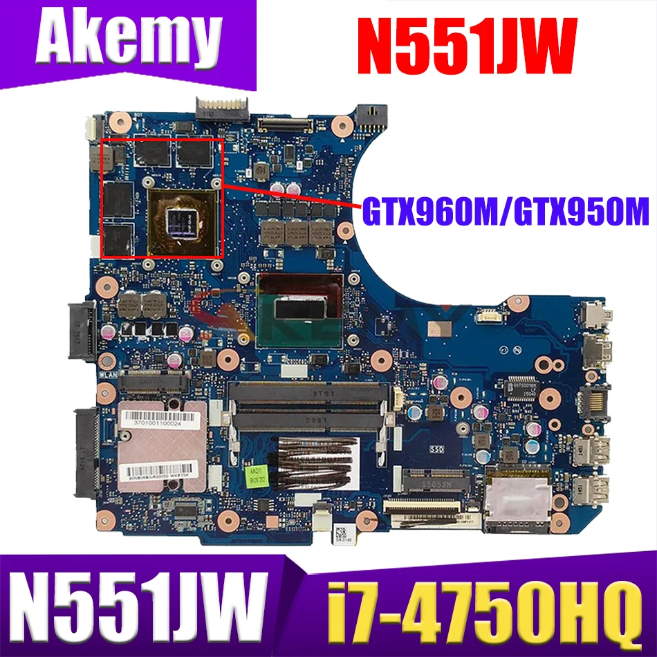 N551JW материнская плата i7-4750HQ CPU GTX960M/GTX950M-4G для ASUS G551JW G551JK N551JX N551J N551JW N551JK материнская плата для ноутбука
N551JW материнская плата i7-4750HQ CPU GTX960M/GTX950M-4G для ASUS G551JW G551JK N551JX N551J N551JW N551JK материнская плата для ноутбука