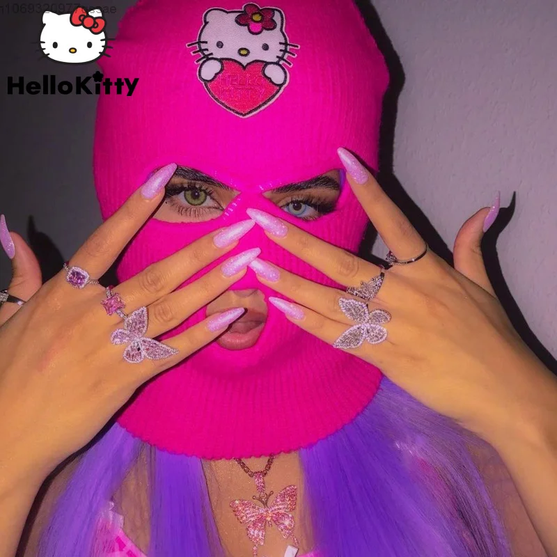 Y2k Hello Kitty Beanie Facekini Sanrio Women Hip-hop Knitwear Bonnet For Woman Wool Hat Autumn Winter Cap Cover Head Warp Hats
Y2k Hello Kitty Beanie Facekini Sanrio Women Hip-hop Knitwear Bonnet For Woman Wool Hat Autumn Winter Cap Cover Head Warp Hats