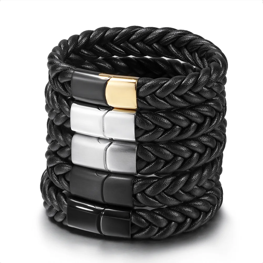 Original Temperament Hand Woven Twist Leather Bracelets for Men Titanium Alloy Magnetic Clasp Leather Rope Braided Bracelet
Original Temperament Hand Woven Twist Leather Bracelets for Men Titanium Alloy Magnetic Clasp Leather Rope Braided Bracelet