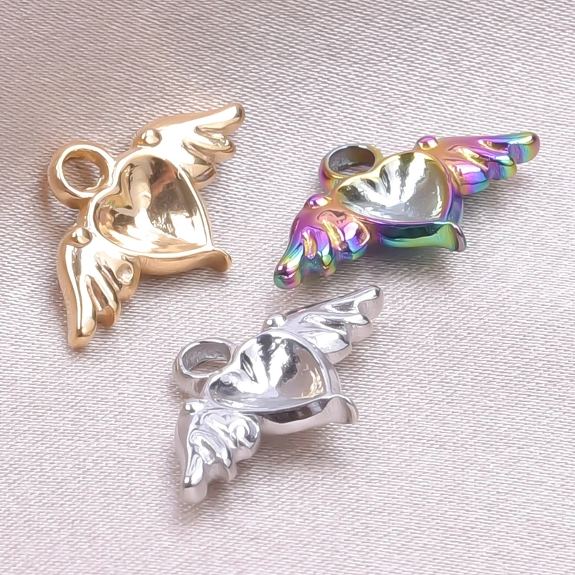 New Fashion Heart Wings Titanium Steel Craft diy Necklace for Women Pendant 3Color Charm for Jewelry Making Earrings Accessories
New Fashion Heart Wings Titanium Steel Craft diy Necklace for Women Pendant 3Color Charm for Jewelry Making Earrings Accessories