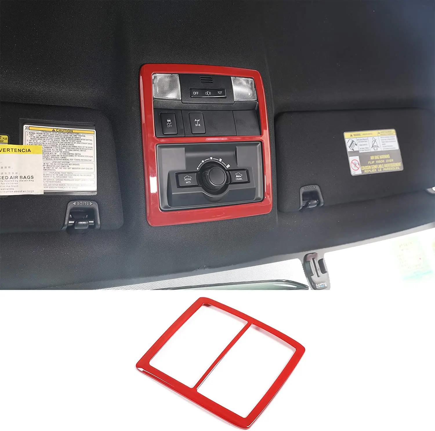 Sports Red Front Row Reading Light Frame Cover Panel Trim for Toyota Tacoma 2015-2020
Sports Red Front Row Reading Light Frame Cover Panel Trim for Toyota Tacoma 2015-2020