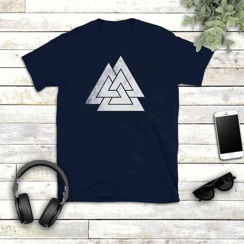 Valknut Shirt, Viking Tshirt, Distressed Design T-Shirt, Valknut Symbol Tee, Viking gifts, Nordic Tee
Valknut Shirt, Viking Tshirt, Distressed Design T-Shirt, Valknut Symbol Tee, Viking gifts, Nordic Tee