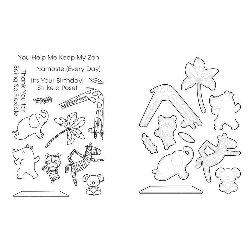 Металлические штампы Zen Friends для скрапбукинга, прозрачные штампы с изображением животных, жирафов, украшение для альбома, 07
Металлические штампы Zen Friends для скрапбукинга, прозрачные штампы с изображением животных, жирафов, украшение для альбома, 07