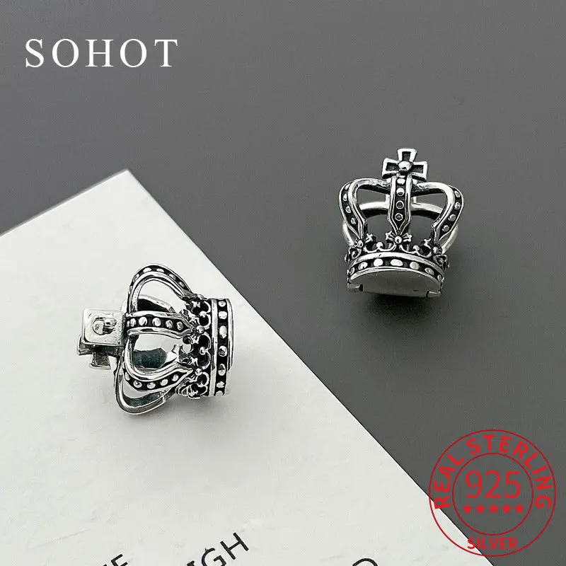 Fashion Real 925 Sterling Silver Gothic Crown Stud Earrings for Women Cute Fine Jewelry Minimalist Aretes De Mujer Free Shipping
Fashion Real 925 Sterling Silver Gothic Crown Stud Earrings for Women Cute Fine Jewelry Minimalist Aretes De Mujer Free Shipping