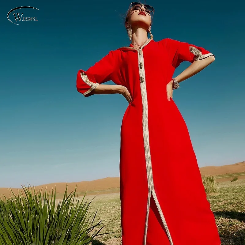 BA7004 Orange-red Hooded Ladies Muslim Dress Spot Middle East Women's Dress 2022
BA7004 Orange-red Hooded Ladies Muslim Dress Spot Middle East Women's Dress 2022