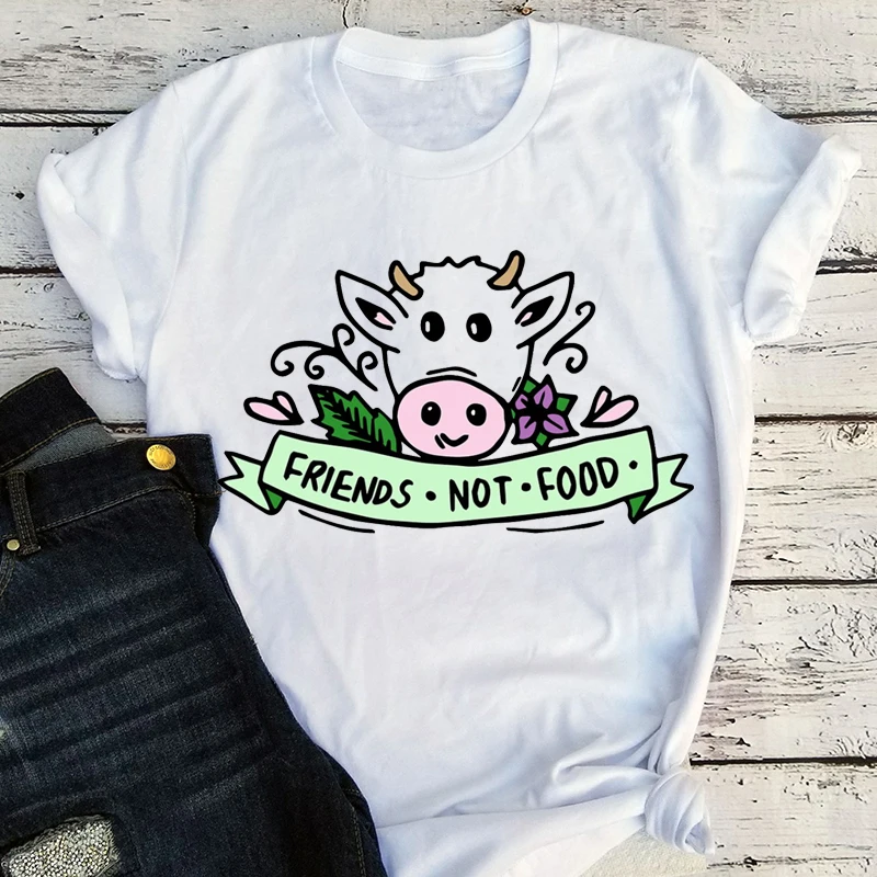 Графические футболки Friends Not Food Женская Футболка Harajuku Вегетарианская одежда для веганов женские топы 2022 летняя кавайная одежда
Графические футболки Friends Not Food Женская Футболка Harajuku Вегетарианская одежда для веганов женские топы 2022 летняя кавайная одежда