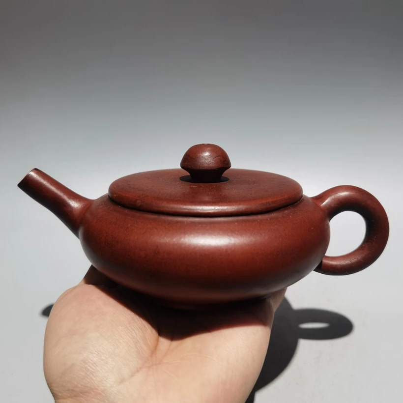 Chinese Yixing Tea Pot Handmade Red Clay Zisha Round Flat Pot Teapot Raw Ore Gu Jingzhou 380cc
Chinese Yixing Tea Pot Handmade Red Clay Zisha Round Flat Pot Teapot Raw Ore Gu Jingzhou 380cc