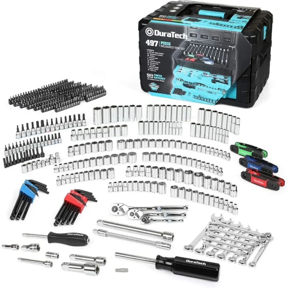 Для enchuфес SAE/metricos trinquete 90 dientes и игра llaves en caja Tools de 3 cajones