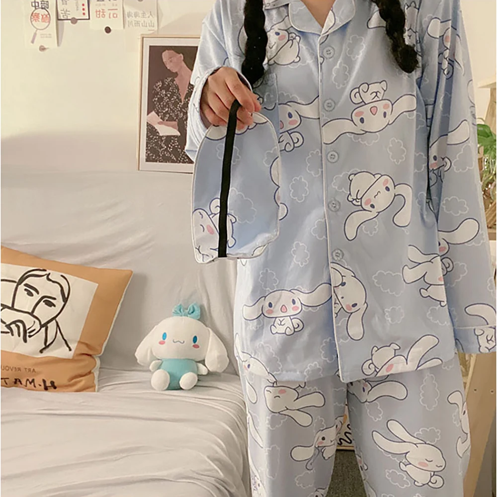 Аниме Sanrio серия Cinnamoroll Пижама мультфильм милый с длинным рукавом женская тонкая серия чистого хлопка Домашняя одежда
Аниме Sanrio серия Cinnamoroll Пижама мультфильм милый с длинным рукавом женская тонкая серия чистого хлопка Домашняя одежда