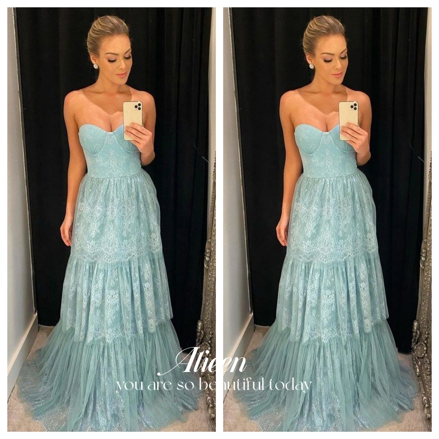 Aileen Lace Ball Gowns Sky Blue Luxurious Women's Evening Dresses for Women 2024 Strapless Layered Wedding Dress Bridesmaid Prom
Aileen Lace Ball Gowns Sky Blue Luxurious Women's Evening Dresses for Women 2024 Strapless Layered Wedding Dress Bridesmaid Prom