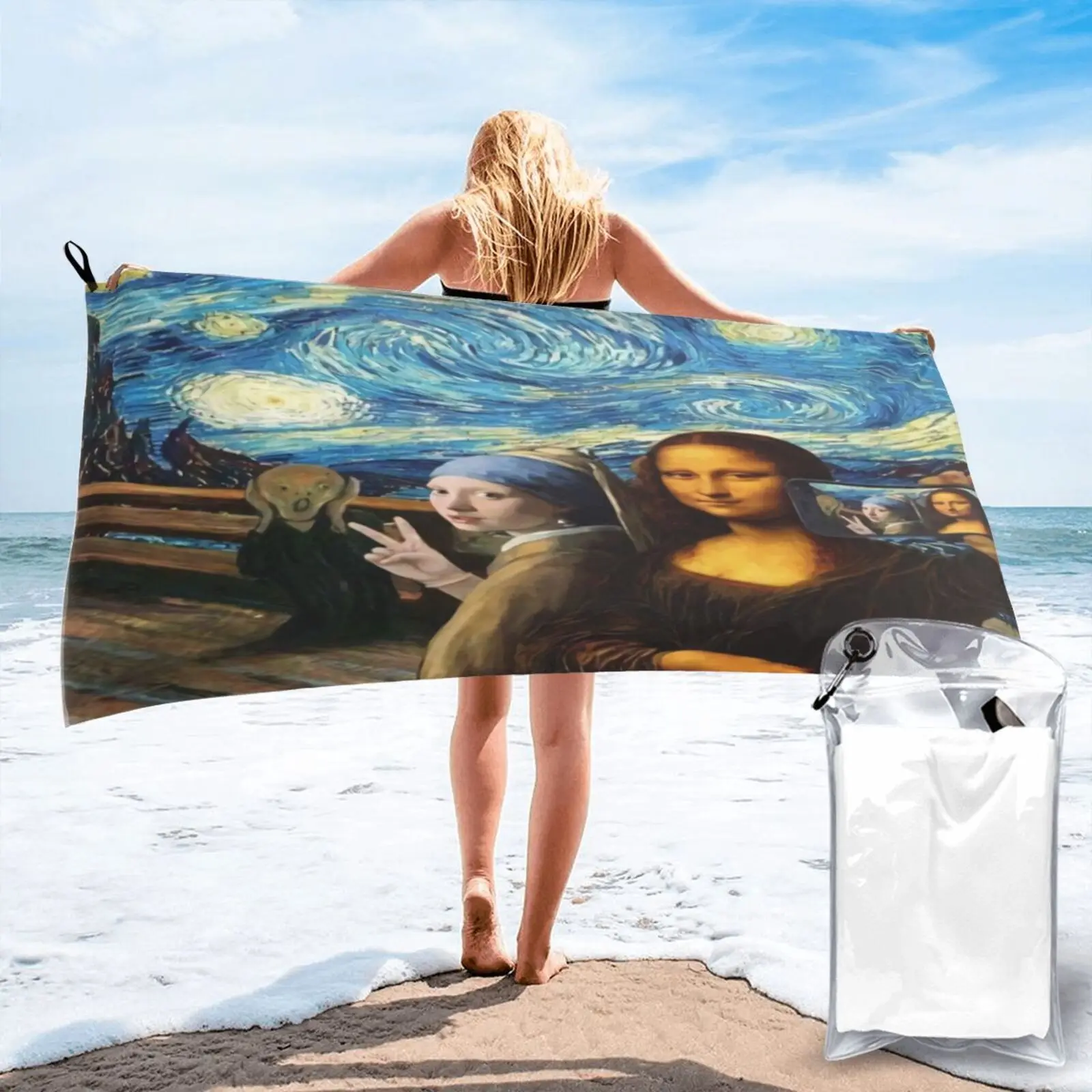 With A Pearl Earring And Monalisa Towel Bathrobe Female Bath-House Bathrobe Female For Bath Kitchen Towel Bath-House Beachwear
With A Pearl Earring And Monalisa Towel Bathrobe Female Bath-House Bathrobe Female For Bath Kitchen Towel Bath-House Beachwear