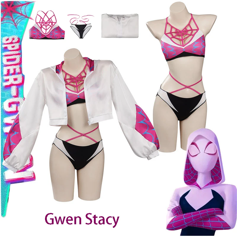 Girl Gwen Cosplay Costumes Swimsuit Movie Character New Stacy Women Sexy Swimwear Bathing Suit Female Bikini Set
Girl Gwen Cosplay Costumes Swimsuit Movie Character New Stacy Women Sexy Swimwear Bathing Suit Female Bikini Set