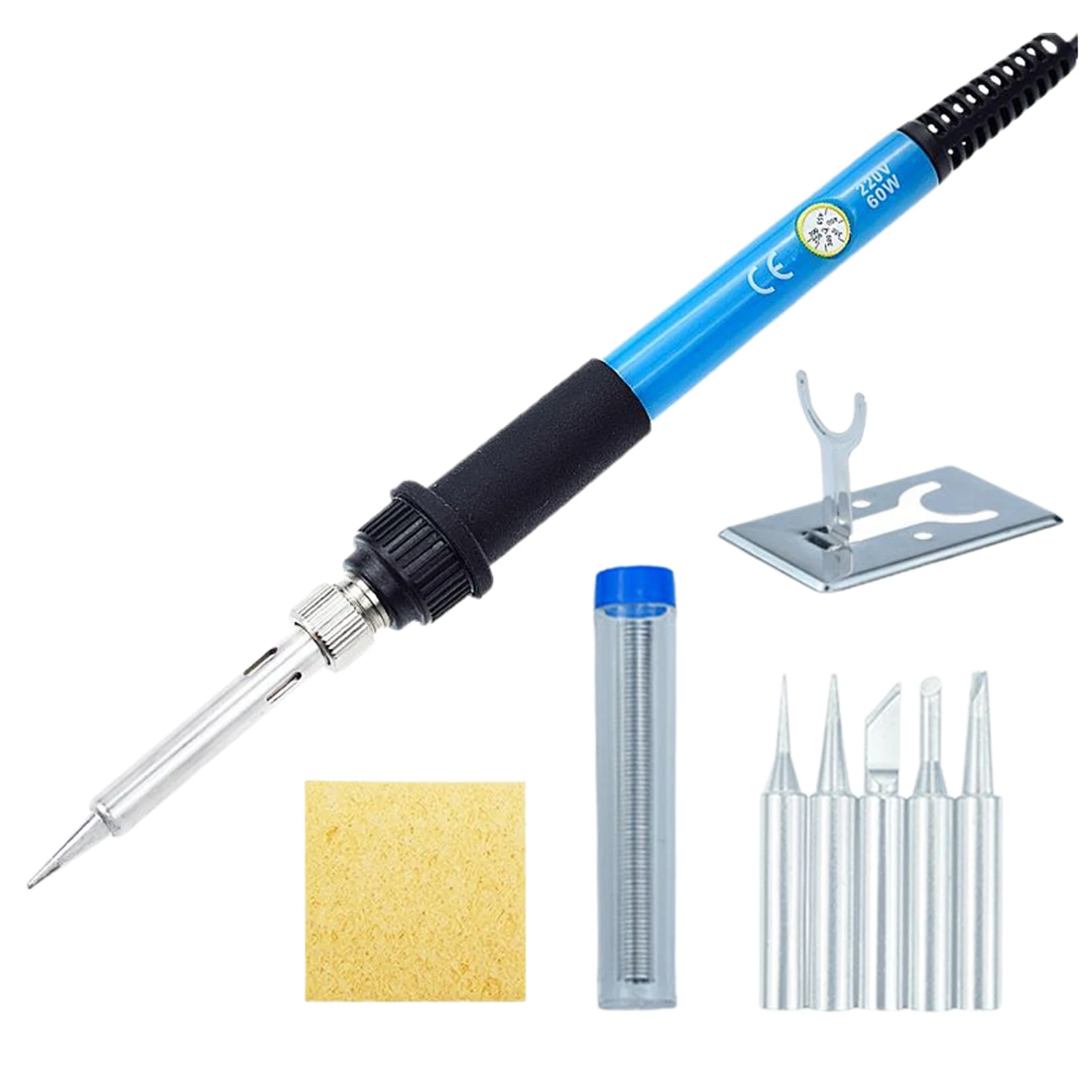 9 In 1 Adjustable Temperature Stand 60W 220V Cleaning Sponge Repair Durable DIY Welding Tool Soldering Iron Kit With 5 Tips
9 In 1 Adjustable Temperature Stand 60W 220V Cleaning Sponge Repair Durable DIY Welding Tool Soldering Iron Kit With 5 Tips
