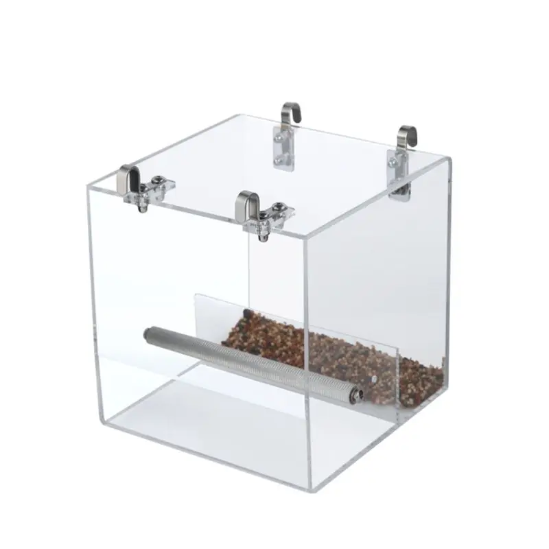 Transparent Acrylic Bird Parrot Feeder Hanging Feeding Tray Food Spill Box Parrots Perch Stand Cage Feeding Tools Bird Supplies
Transparent Acrylic Bird Parrot Feeder Hanging Feeding Tray Food Spill Box Parrots Perch Stand Cage Feeding Tools Bird Supplies