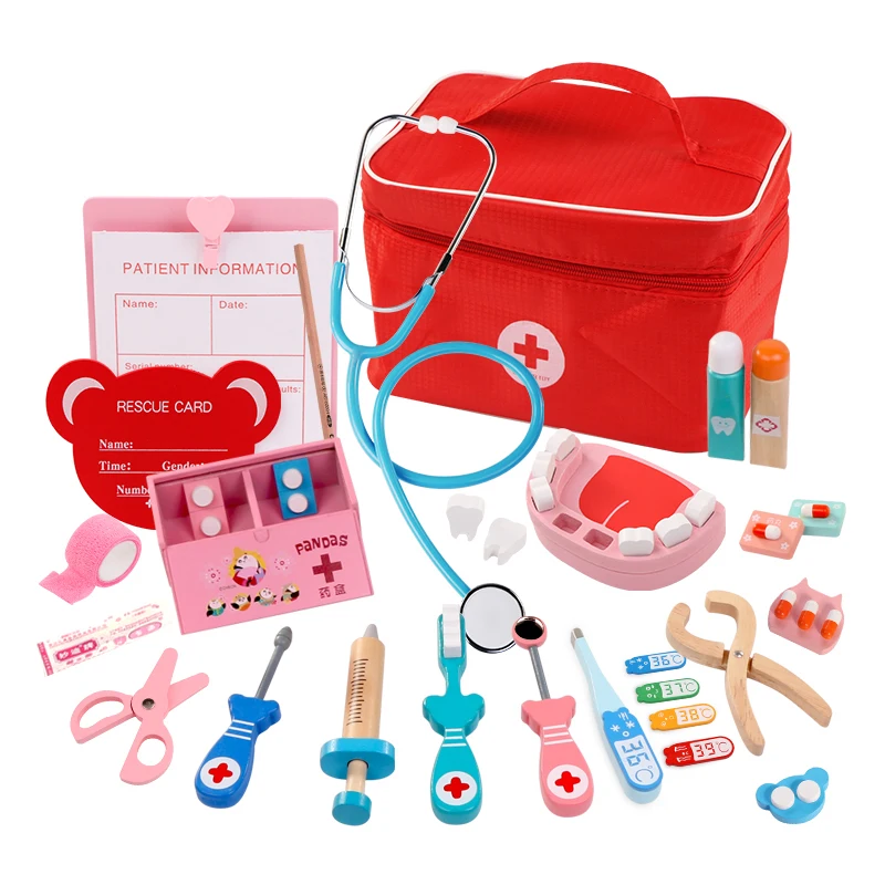 NEW Kids Doctor Wooden Toys Role-playing Games Doctor Sets Dentist Medicine Box Pretend Doctor Play Toys for Children Girls
NEW Kids Doctor Wooden Toys Role-playing Games Doctor Sets Dentist Medicine Box Pretend Doctor Play Toys for Children Girls
