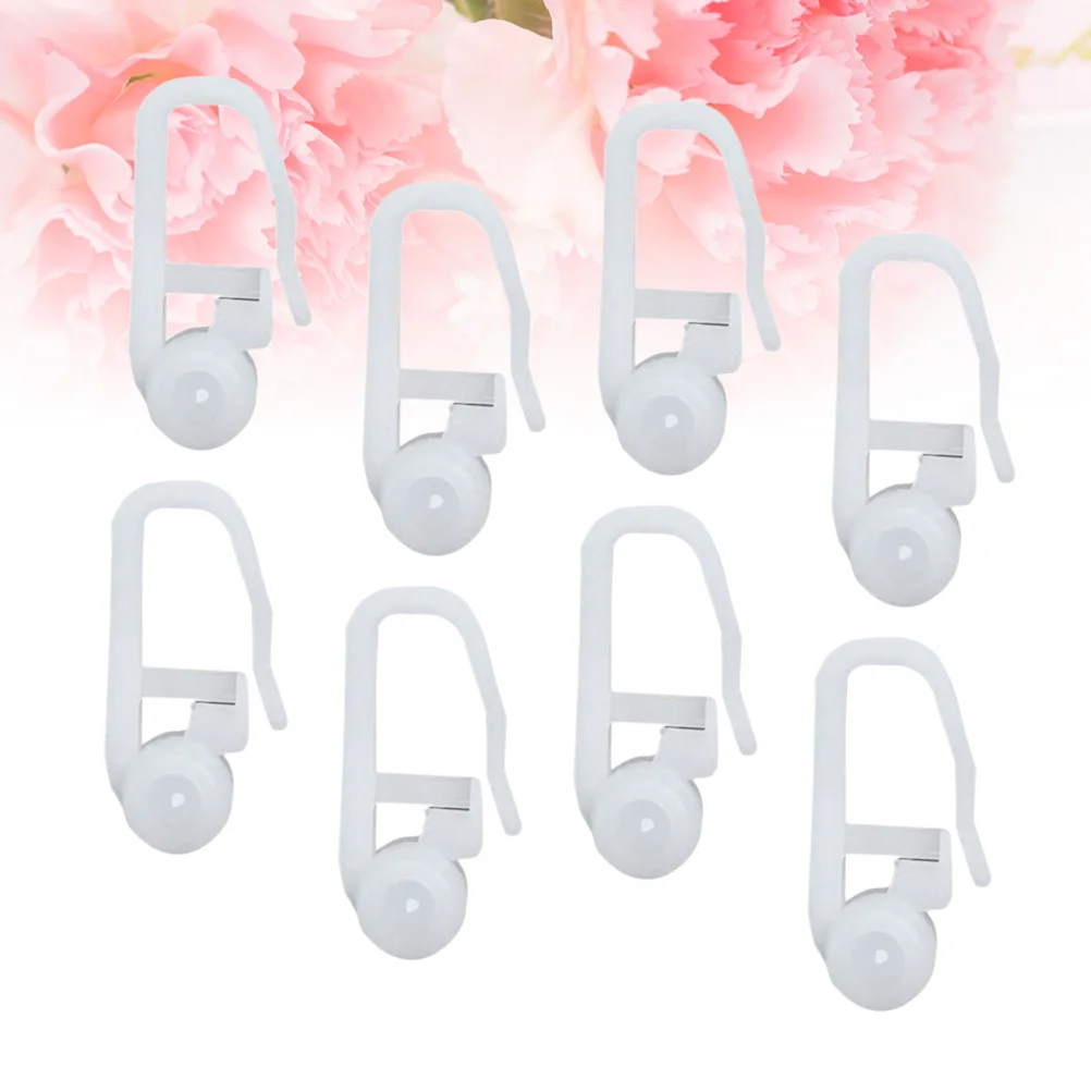 

Curtain Hooks Track Glider Rail Roller Sliding Rollers Shower Carrier Hook Wheel Runner Pulley Ceiling Drapery Rod Gliders Bed