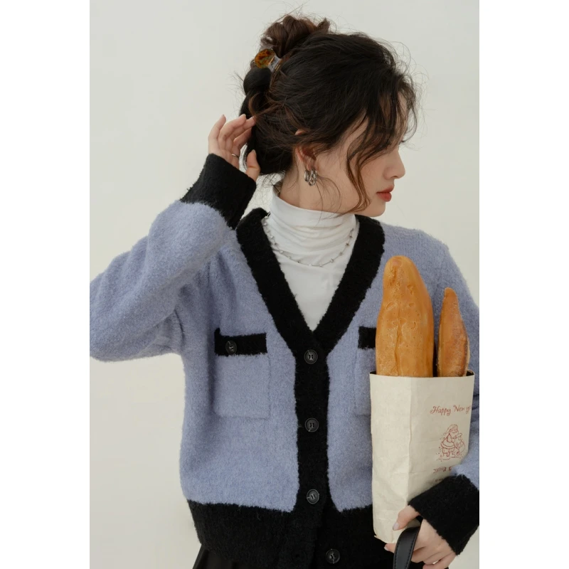 Women's Clothes Purple Cardigan Sweater Outerwear Fashion Vintage Winter Female Long Sleeve Single Breasting Knitting Coat
Women's Clothes Purple Cardigan Sweater Outerwear Fashion Vintage Winter Female Long Sleeve Single Breasting Knitting Coat