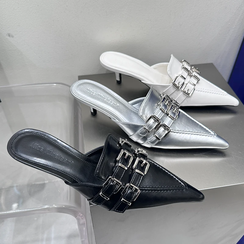 Мюли женские на тонком высоком каблуке, туфли-лодочки, заостренный носок, модные тапочки, сланцы, весна-лето 2023
Мюли женские на тонком высоком каблуке, туфли-лодочки, заостренный носок, модные тапочки, сланцы, весна-лето 2023