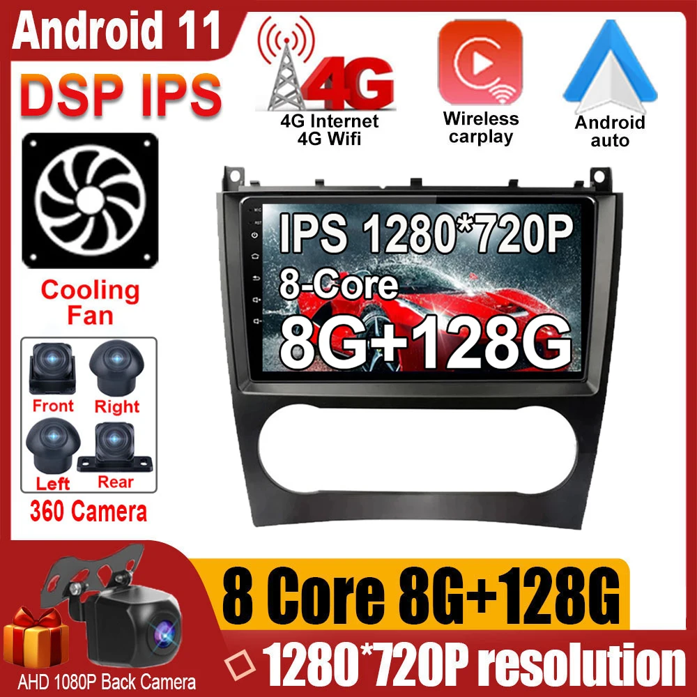 9" IPS Car Radio Video Player Multimedia GPS Navigation DSP FM RDS Android 11.0 For Mercedes Benz W203 W209 C180 C200 C220 C230
9" IPS Car Radio Video Player Multimedia GPS Navigation DSP FM RDS Android 11.0 For Mercedes Benz W203 W209 C180 C200 C220 C230