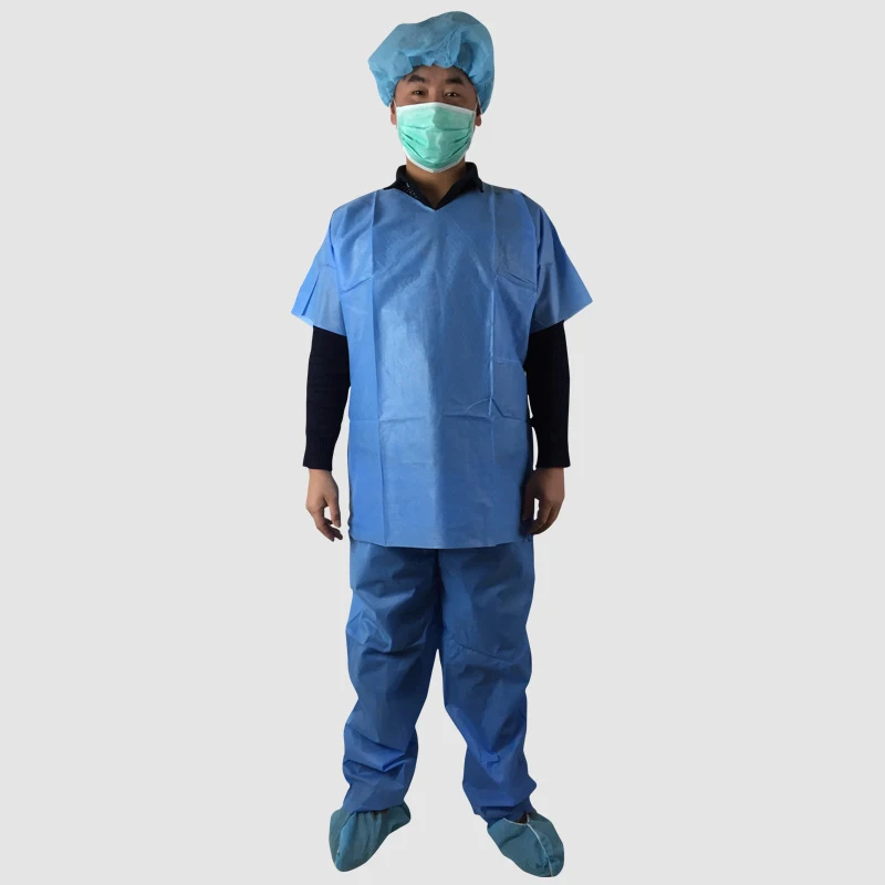 Non woven 40g sms isolation gowns waterproof coverall suit clothing disposable 
Non woven 40g sms isolation gowns waterproof coverall suit clothing disposable
