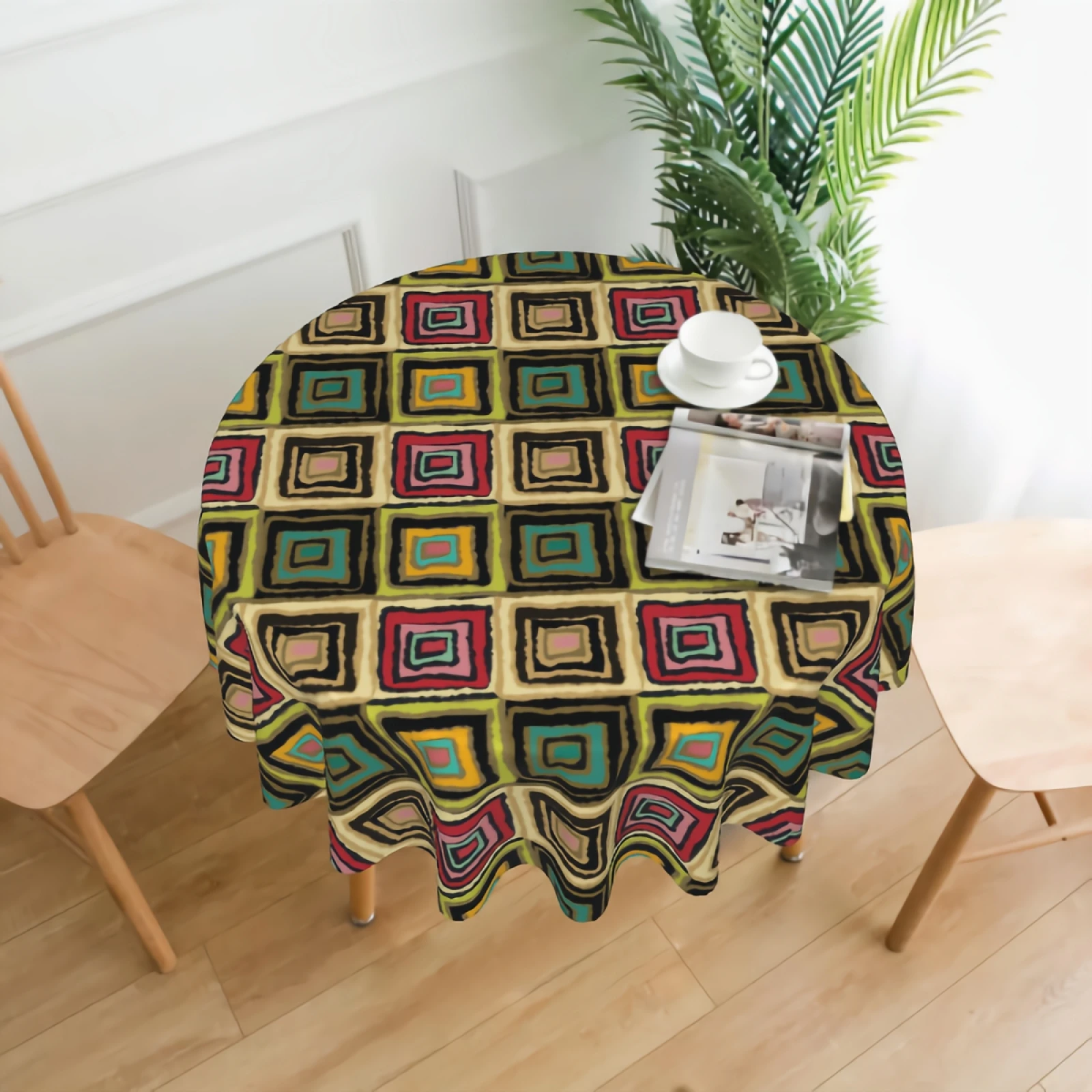 Bohemian Stripes Round Tablecloth Washable Resistant Water-Proof Table Cloth for Dining Table Party Home Decor 60 Inches
Bohemian Stripes Round Tablecloth Washable Resistant Water-Proof Table Cloth for Dining Table Party Home Decor 60 Inches