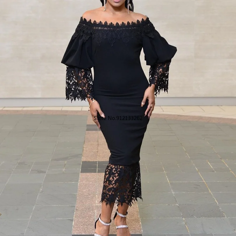 Fashion Vestidos Mujer Verano Summer New Lace Splicing Slim Midi Dress Banquet Party Dresses Slash Neck Puff Sleeve Ladies Dress
Fashion Vestidos Mujer Verano Summer New Lace Splicing Slim Midi Dress Banquet Party Dresses Slash Neck Puff Sleeve Ladies Dress