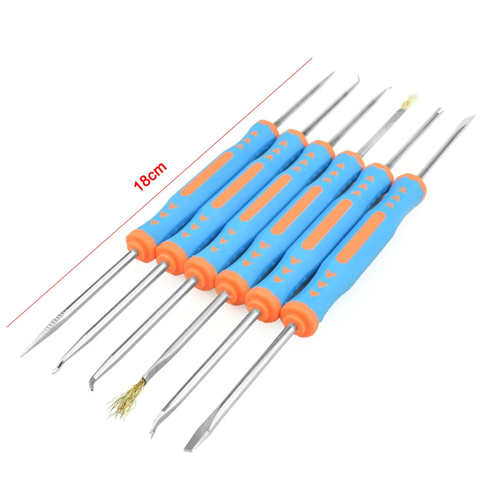 6Pcs Desoldering Aid Tool Kit 18cm Length Soldering Aid Assist Repair Tool PCB Cleaning Kit Repair Tool
6Pcs Desoldering Aid Tool Kit 18cm Length Soldering Aid Assist Repair Tool PCB Cleaning Kit Repair Tool