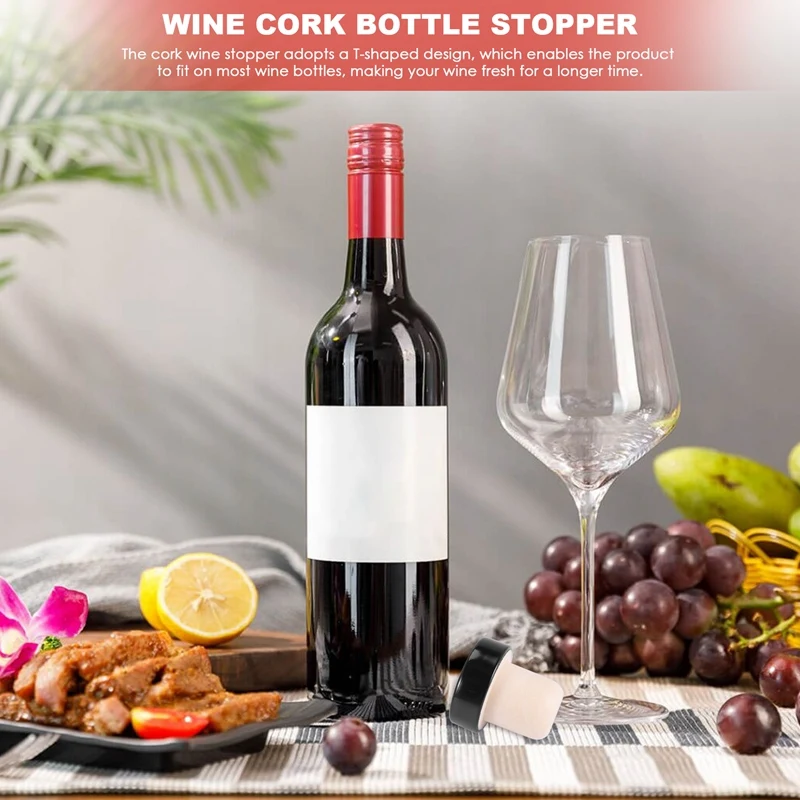 T-Shaped Stopper Reusable Wine Cork Bottle Stopper Sealing Plug Bottle Cap For Wine Beer Bottles (Black)
T-Shaped Stopper Reusable Wine Cork Bottle Stopper Sealing Plug Bottle Cap For Wine Beer Bottles (Black)