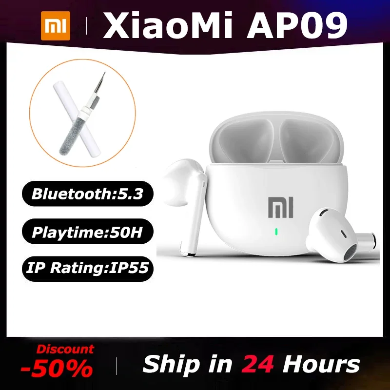 Xiaomi MI AP09 TWS Mini In-Ear Wireless Bluetooth Headphones Sport Waterproof Earphones Earbuds 9D Hifi Stereo With Microphone
Xiaomi MI AP09 TWS Mini In-Ear Wireless Bluetooth Headphones Sport Waterproof Earphones Earbuds 9D Hifi Stereo With Microphone