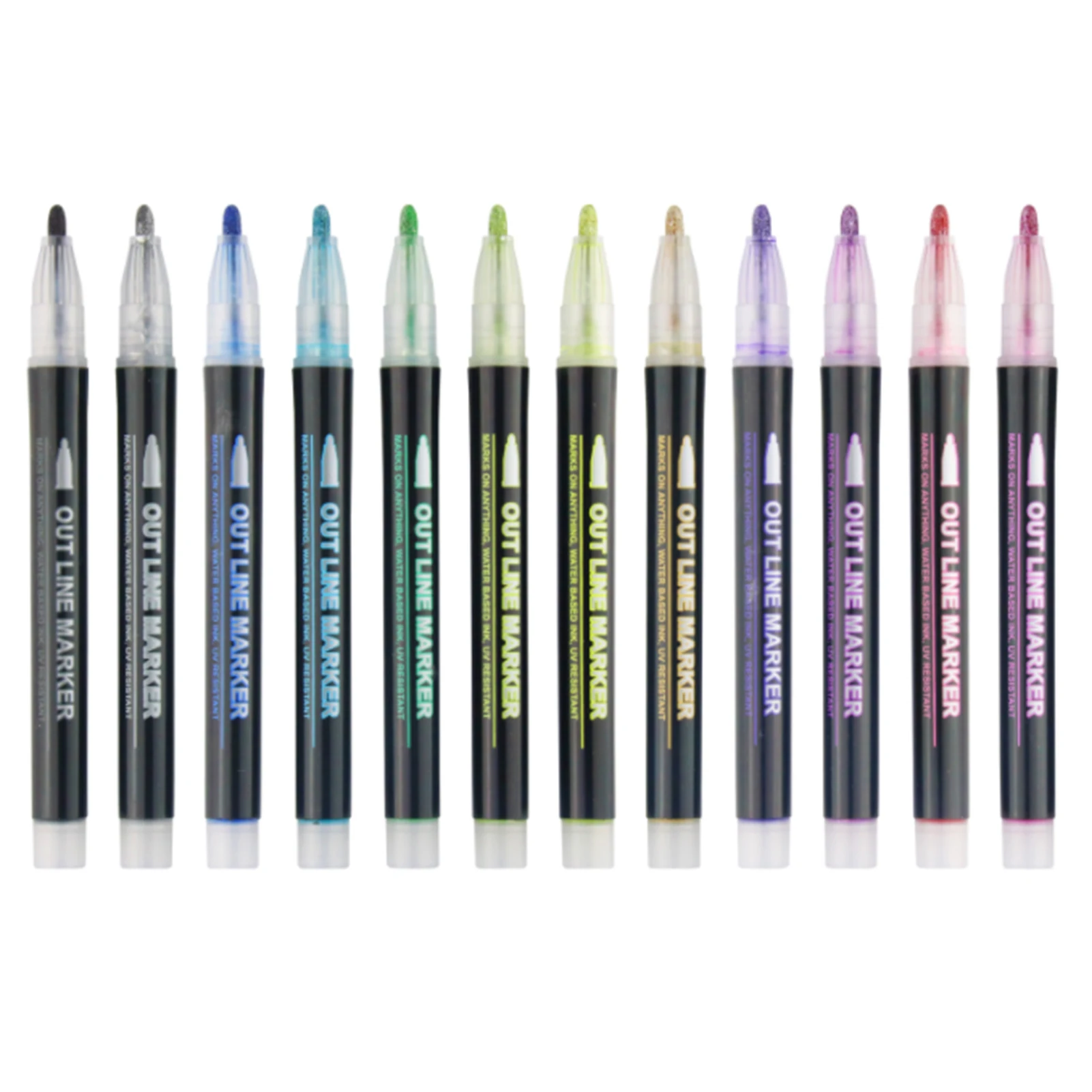 Outline Markers 12 Colors Double Line Outline Pens Super Squiggles Outline Markers Set Doodle Dazzles Shimmer Marker Set For DIY
Outline Markers 12 Colors Double Line Outline Pens Super Squiggles Outline Markers Set Doodle Dazzles Shimmer Marker Set For DIY