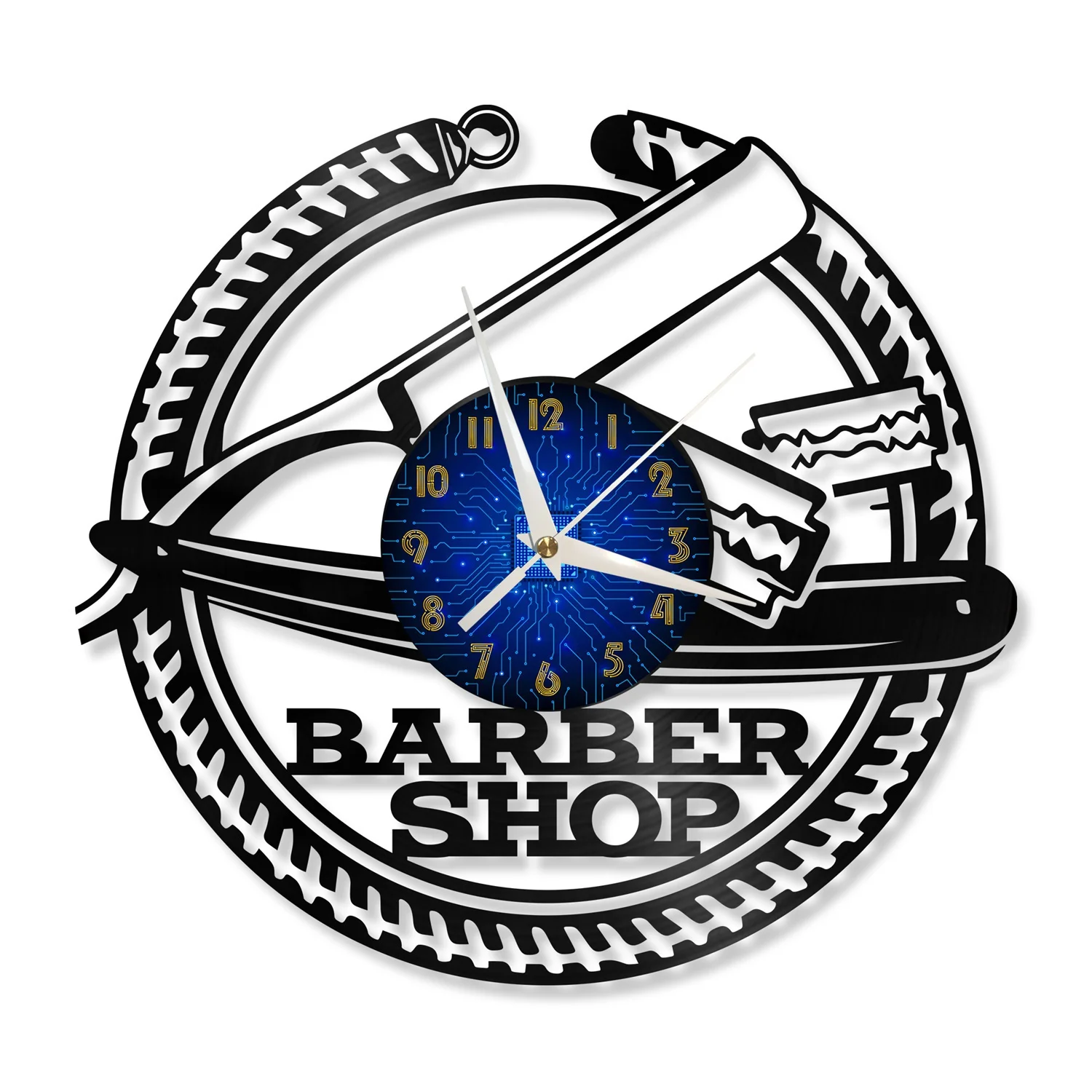 Barber Shop 12 Inch Vinyl Record Wall Clock, Battery Operated Silent & Non-ticking
Barber Shop 12 Inch Vinyl Record Wall Clock, Battery Operated Silent & Non-ticking