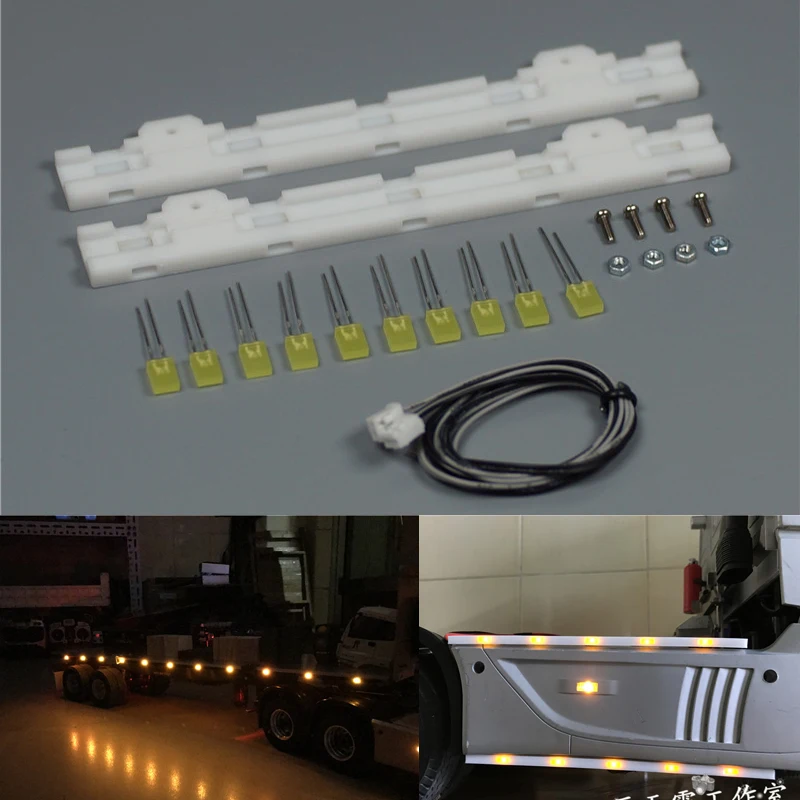 LED Side Skirt Light Strip 3V 130/280mm for 1/14 Tamiya RC Truck Trailer Scania 770S R620 3363 Actros Volvo FH12 MAN LESU Parts 
LED Side Skirt Light Strip 3V 130/280mm for 1/14 Tamiya RC Truck Trailer Scania 770S R620 3363 Actros Volvo FH12 MAN LESU Parts