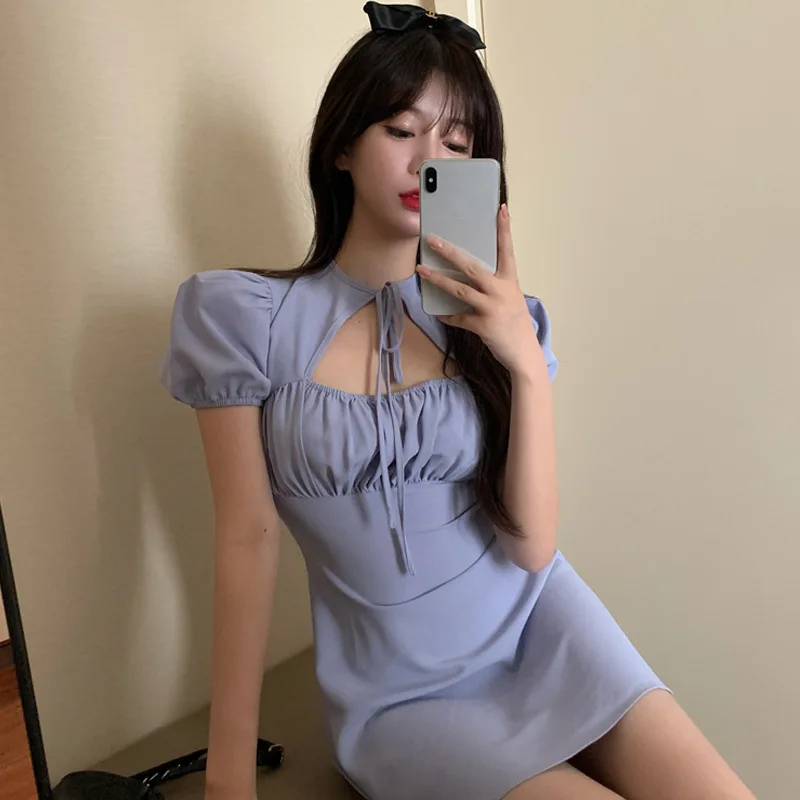 2021 Summer Sexy Sweet Girl Dress Women Lace Up Puff Sleeve Short Sleeve Fairy Dress Cottagecore Cute Y2k All Match Basic Dress
2021 Summer Sexy Sweet Girl Dress Women Lace Up Puff Sleeve Short Sleeve Fairy Dress Cottagecore Cute Y2k All Match Basic Dress