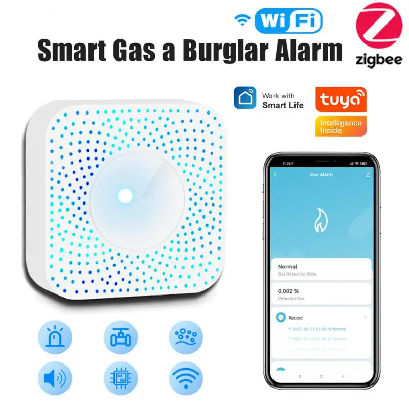 Tuya WiFi zigbee GAS Leak Sensor alarm Fire Security detector APP Control Safety smart home Leakage sensor support smart life
Tuya WiFi zigbee GAS Leak Sensor alarm Fire Security detector APP Control Safety smart home Leakage sensor support smart life