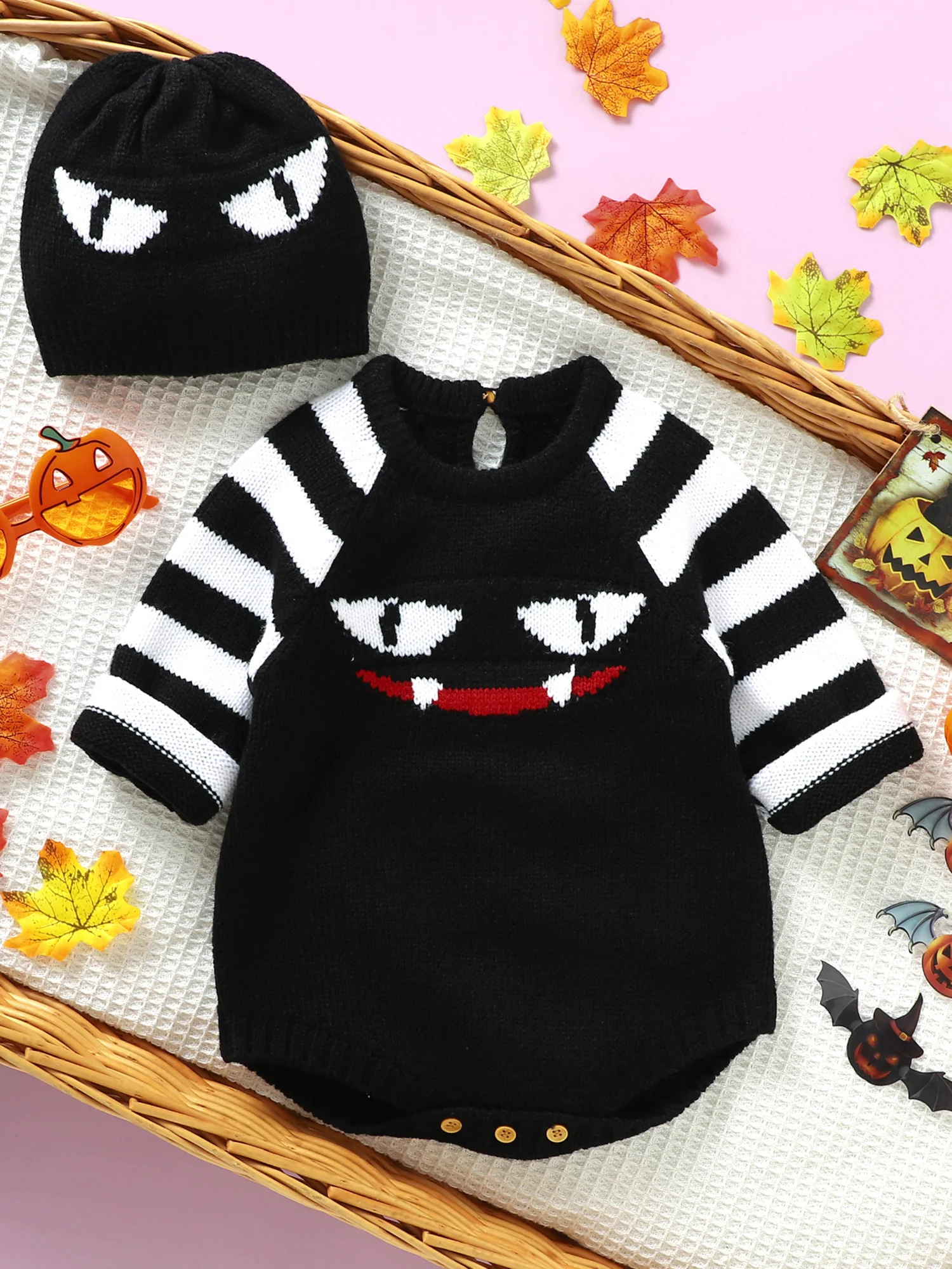 Baby 2Pcs Halloween Outfits Pumpkin Print Long Sleeve Romper with Hat Set Newborn Clothes
Baby 2Pcs Halloween Outfits Pumpkin Print Long Sleeve Romper with Hat Set Newborn Clothes
