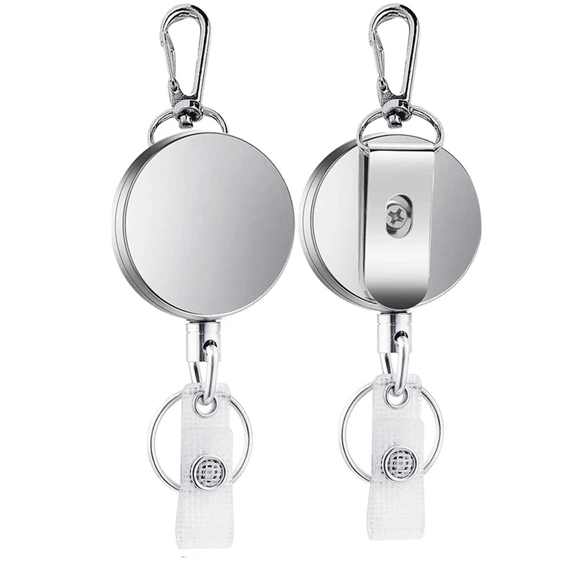 4Pcs Retractable Pull Key Ring ID Badge Lanyard Name Tag Card Holder Recoil Reel Belt Clip
4Pcs Retractable Pull Key Ring ID Badge Lanyard Name Tag Card Holder Recoil Reel Belt Clip