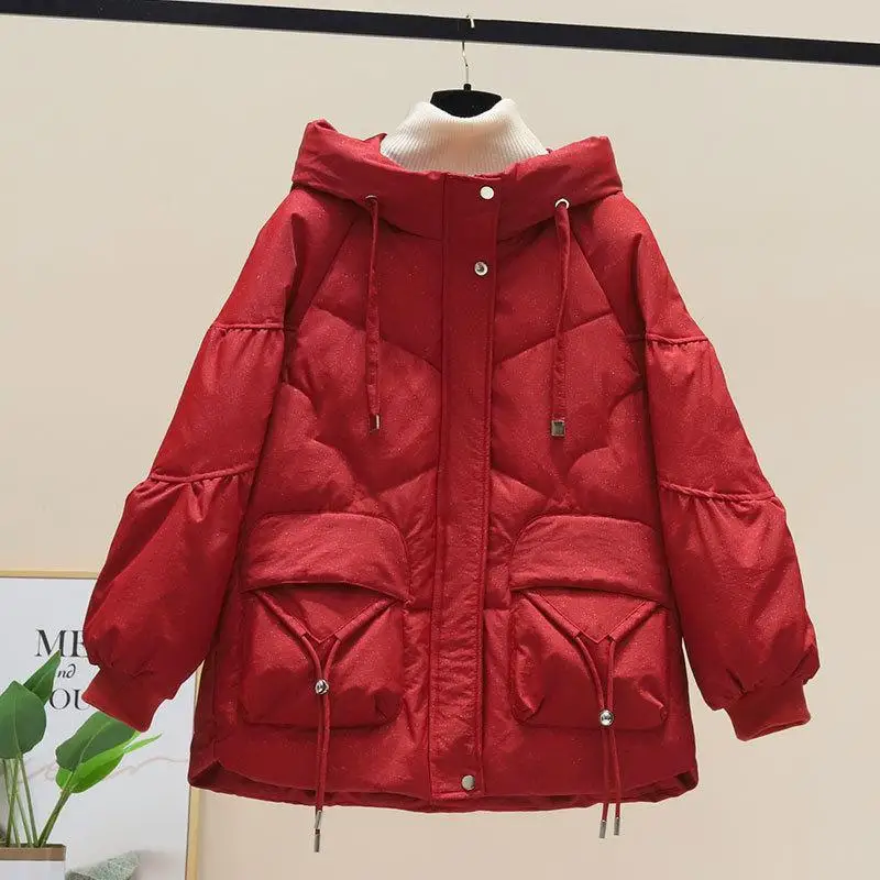 Red Shiny Winter Padded Jacket Women 2022 New Thick Warm Winter Coat Female Hooded Loose Short Bread Clothes Outerwear
Red Shiny Winter Padded Jacket Women 2022 New Thick Warm Winter Coat Female Hooded Loose Short Bread Clothes Outerwear